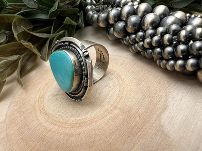 Sonoran Turquoise Tear Drop Ring - Sunset TQ Mountain