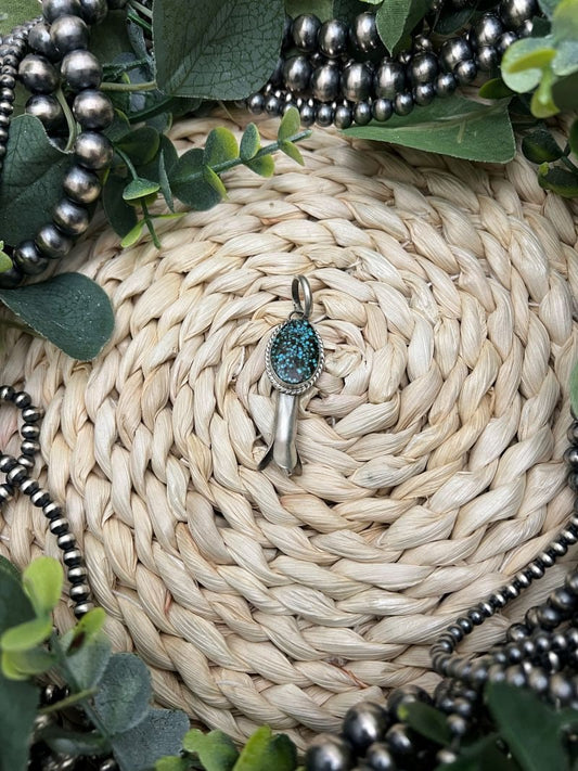 Susan Cooke Kingman Turquoise Blossom Pendant - Sunset TQ Mountain