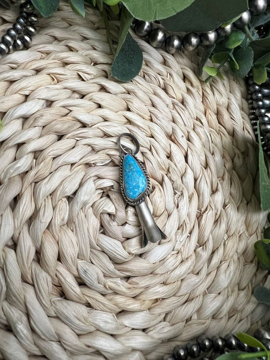 Susan Cooke Turquoise Blossom Pendant - Sunset TQ Mountain