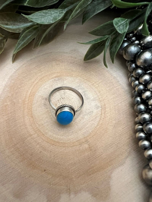 Turquoise Classic Oval Ring - Sunset TQ Mountain