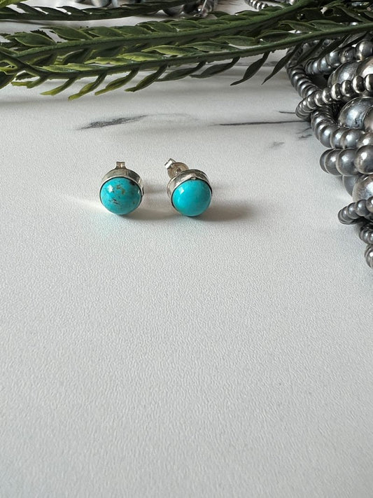 Turquoise Dot Post Earrings - Sunset TQ Mountain