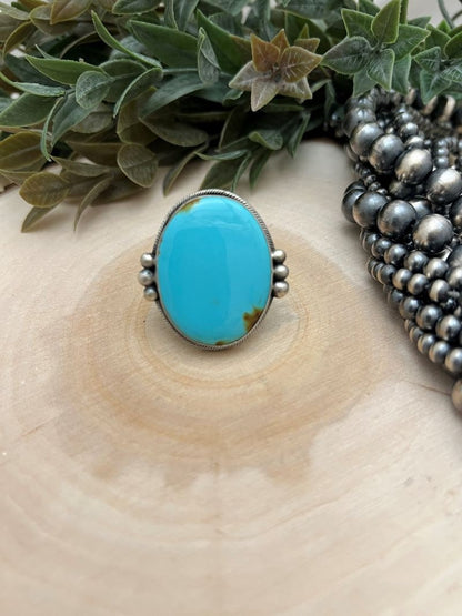 Turquoise Mine 8 Oval Ring - Sunset TQ Mountain