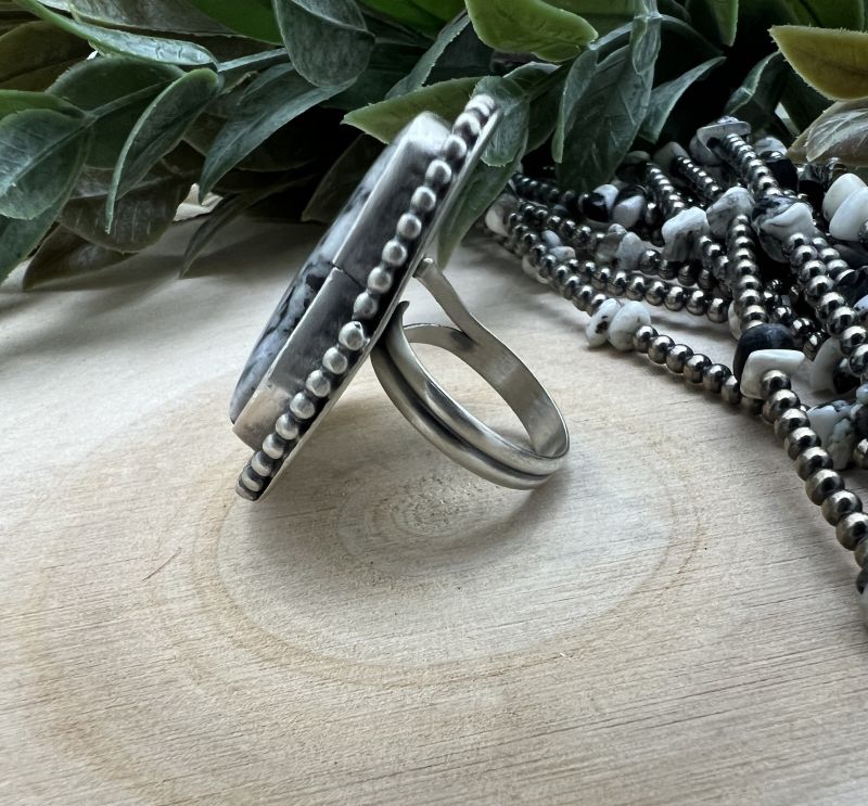 White Buffalo Adjustable Rings - Sunset TQ Mountain