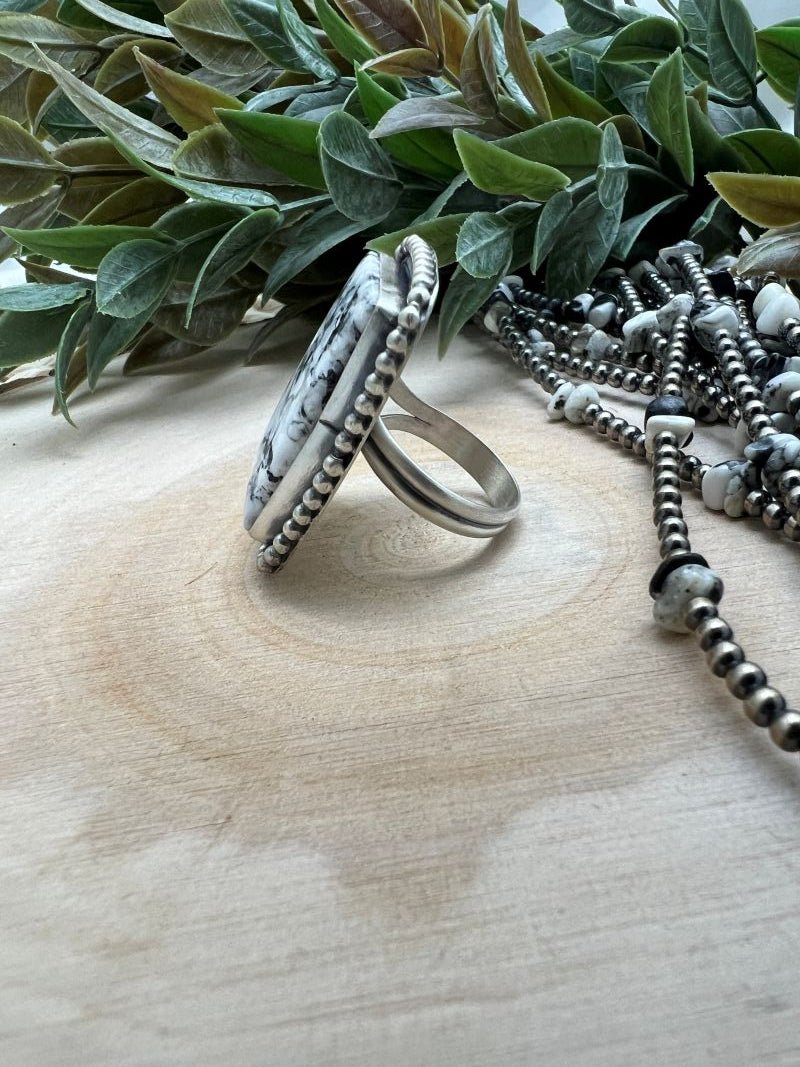White Buffalo Adjustable Rings - Sunset TQ Mountain