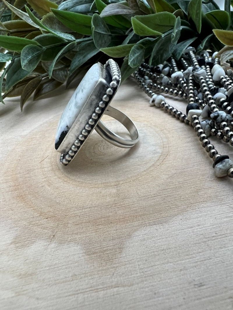 White Buffalo Adjustable Rings - Sunset TQ Mountain